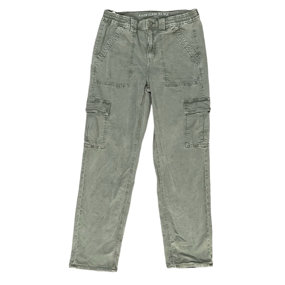 American Eagle Outfitters dark green cargo pants with elastic band